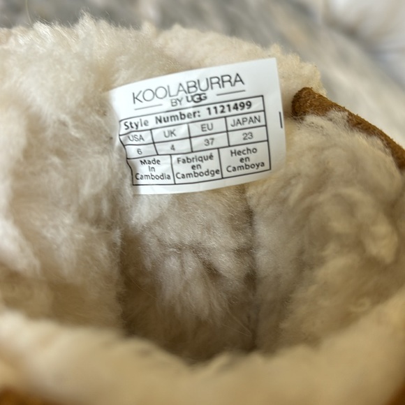 NWOT Kookaburra by Uggs Light Brown and Cream Fur Lace Ip Size 6 Women’s - Picture 4 of 4